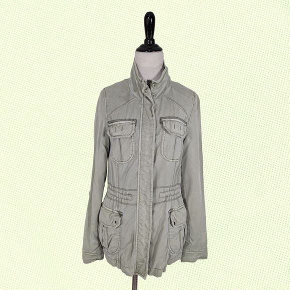 Marrakech Jackets & Blazers - Marrakech Anthropologie Women's Sage Green Utility Army Jacket XS